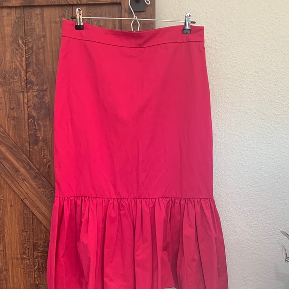 Zara Vibrant Red Midi Skirt - Picture 5 of 8